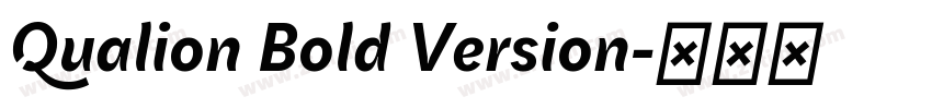 Qualion Bold Version字体转换